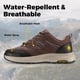 thumbnail image 4 of FitVille-zapatos anchos para hombre, zapatillas impermeables para senderismo, trabajo al aire libre, senderismo, sendores, con soporte para arco para aliviar el dolor en el talón, 4 of 5