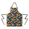 thumbnail image 2 of Pioneer Flower Floral Print Pattern Apron for Women and Men, Cotton Linen Waterproof with Pockets, Adjustable, 33x27 Inch for Kitchen, Gardening, BBQ, Salon, 2 of 6
