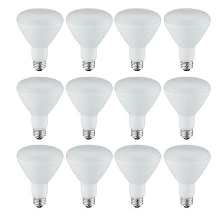 Base Small Reflector Bulb - Great Value LED Light Bulb, 9W (65W Equivalent) BR30 Reflector Lamp E26 Medium Base, Soft White, 12-Pack