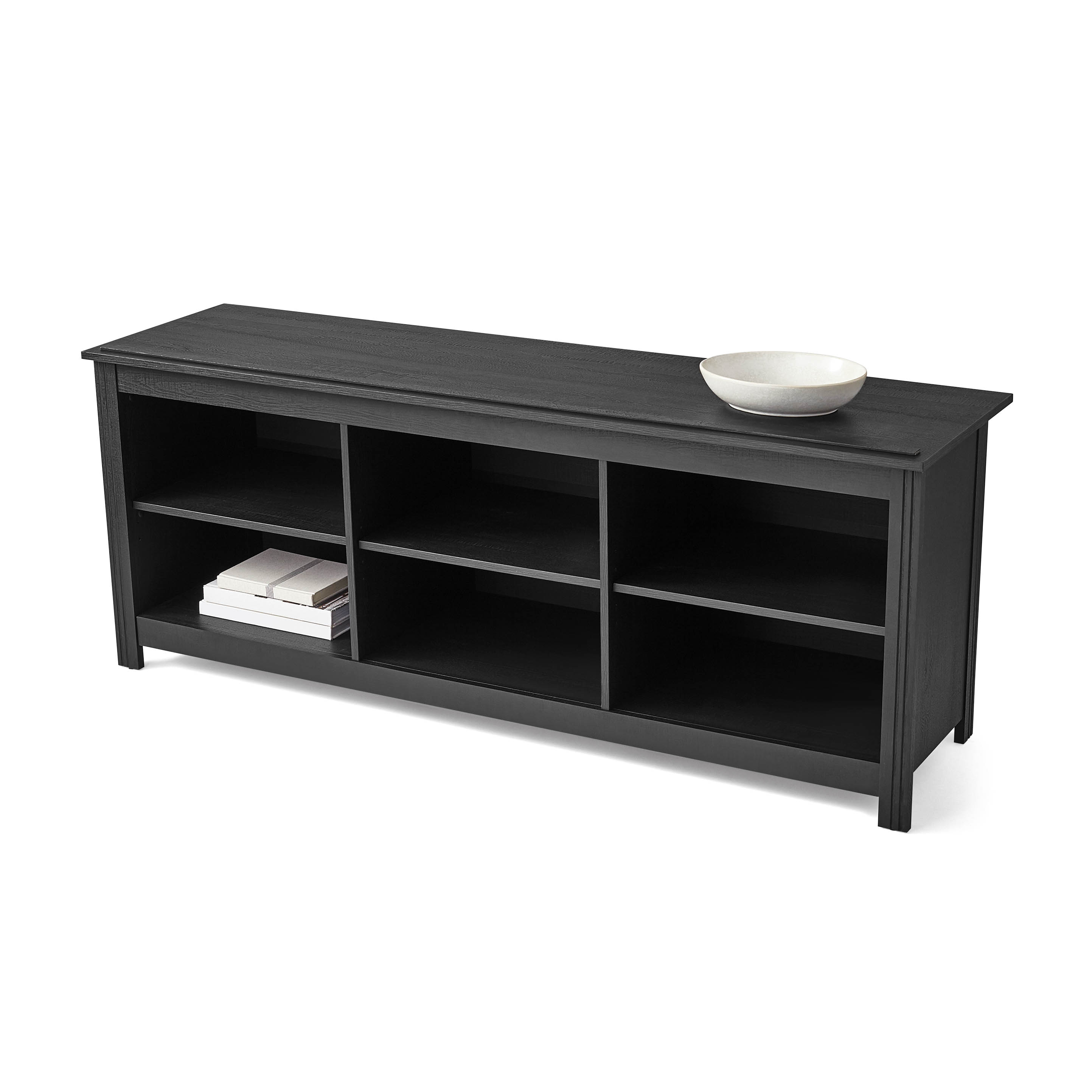 Mainstays Adjustable Shelf TV Stand for TVs up to 70 in, Black photo 4
