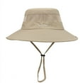 thumbnail image 3 of LQCrafK MAN Men Sun Hat Sun Protection Wide Brim Bucket Hat Waterproof Foldable Boonie Hat, 3 of 11