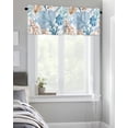 thumbnail image 4 of Kitchen Cafe Valance Curtain for Small Windows,Watercolor Ocean Blue Brown Coral Rod Pocket Valances Nautical Marine Life on White Window Treatment Panel for Living Room/Bedroom/Bathroom,42x12in, 4 of 9