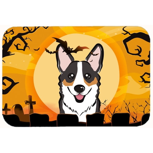 Caroline's Treasures Halloween Corgi Kitchen/Bath Mat