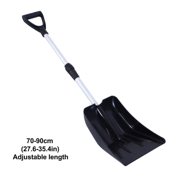 Adjustable Length Snow Shovel (27.6-35.4in) - Heavy Duty Detachable Snow Removal Tool for Car & Household, Multifunctional Winter Snow Shovel