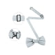 thumbnail image 4 of CORBATA DE LAZO AJUSTABLE PREATADA DE COLOR SÓLIDO CON PATRÓN DE CUADRÍCULA PARA HOMBRES INSPIRAR GRIS PLATA, 4 of 4