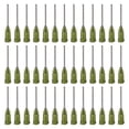 thumbnail image 1 of 120 agujas dispensadoras de acero inoxidable 304, calibre 14, color verde oliva oscuro, punta roma, para botellas de pegamento con conector Luer para dispensadores de alcohol y aceites esenciales., 1 of 9
