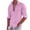 Pink, variant on Patlollav Men Long Sleeve Shirts Solid Casual Turn-Down Collar Pocket Button Blouse