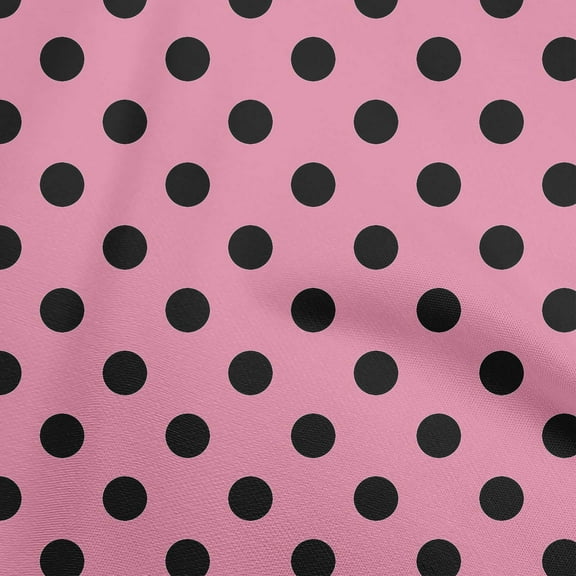 oneOone Cotton Silk Light Pink Fabric Dots Dress Material Fabric Print Fabric By The Yard 42 Inch Wide-28