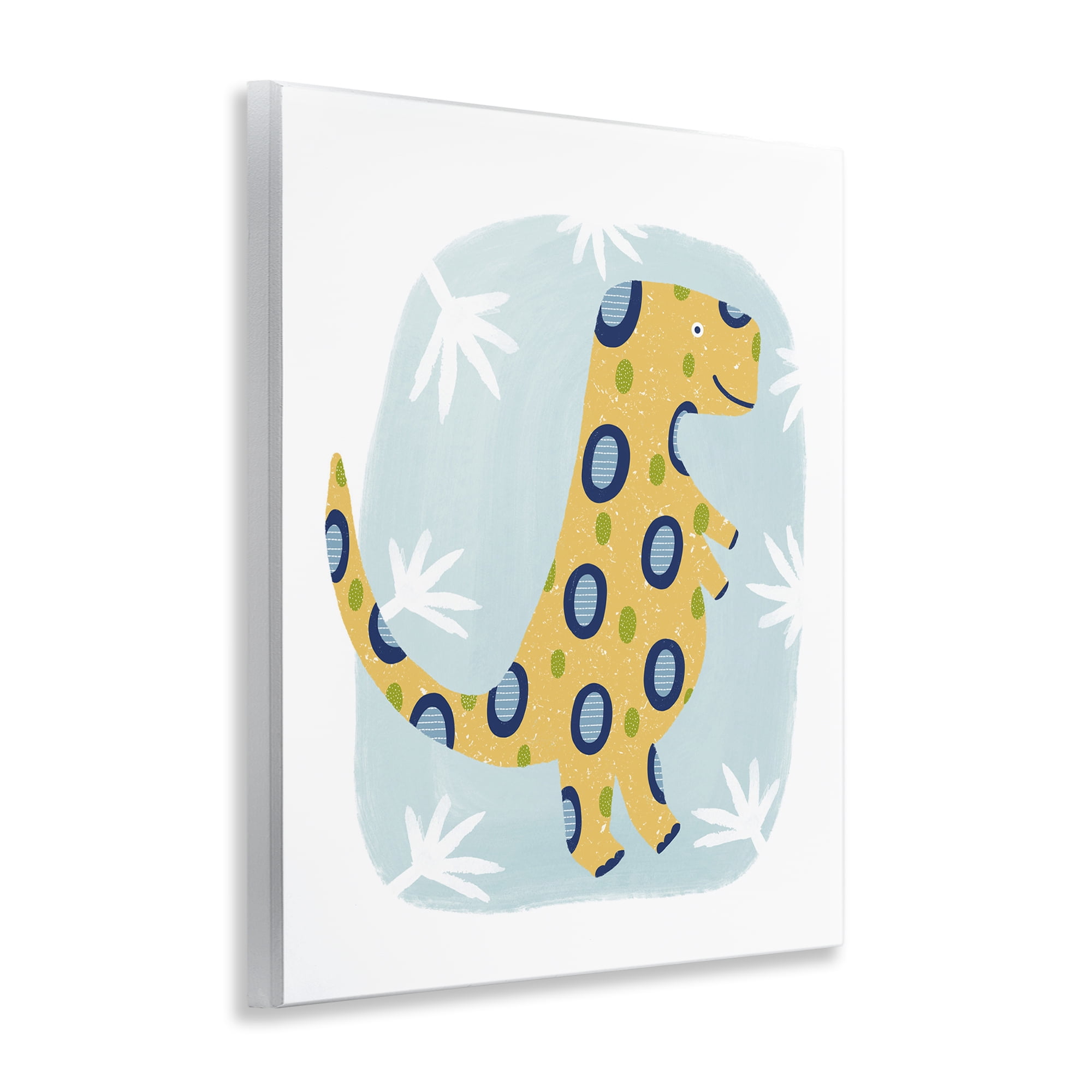 Stupell Industries T-Rex with Leaves Animals & Insects Painting Unframed Art Print Wall Art, 11 x 14