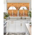 thumbnail image 4 of Yellow Pumpkins Fall Swag Kitchen Curtains Sets for Windows 24 Inch Length, Harvest Thanksgiving Botanical Leaves Short Window Curtain Panels Swags Valances and Tiers 3 Piece Set for Cafe/Dining Room, 4 of 5