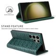 thumbnail image 2 of Decase for Samsung Galaxy S24 Ultra Case Wallet,Genuine Cowhide Leather Case Embossed Crocodile Pattern Magnetic Clasp Business Style Card Slots Holder Phone Cover for Samsung Galaxy S24 Ultra - Green, 2 of 9