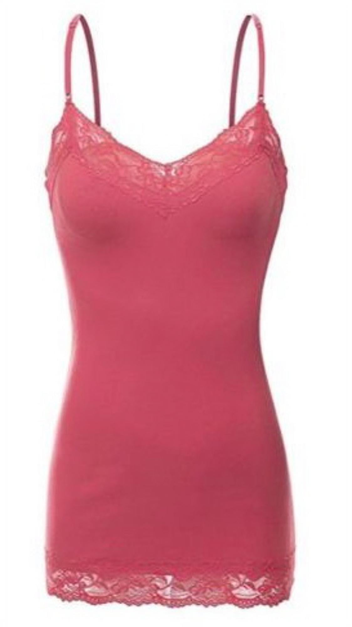 Women's Plus Size Lace Low-cut Camisole Tank Top Adjustable Cami ...
