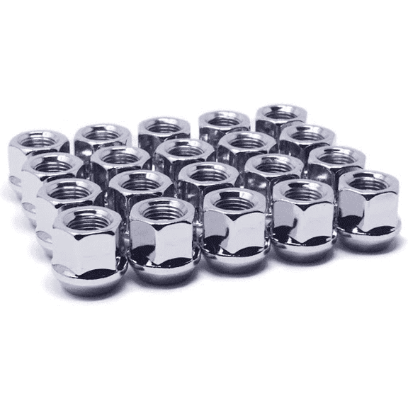 20pc 7/16-20 Chrome Open End Lug Nuts Compatible with Classic Compatible with Chevy Caprice Impala El Camino