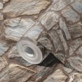 thumbnail image 4 of Brown Stone Embossed Wallpaper, Tile Wallcovering Roll: 41.7”W x 614”H- 177.80 sq ft, 4 of 6