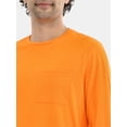 thumbnail image 4 of Athletic Works Men's and Big Men's Tri Blend Long Sleeve Pocket Tee, Sizes XS-5XL, 4 of 5