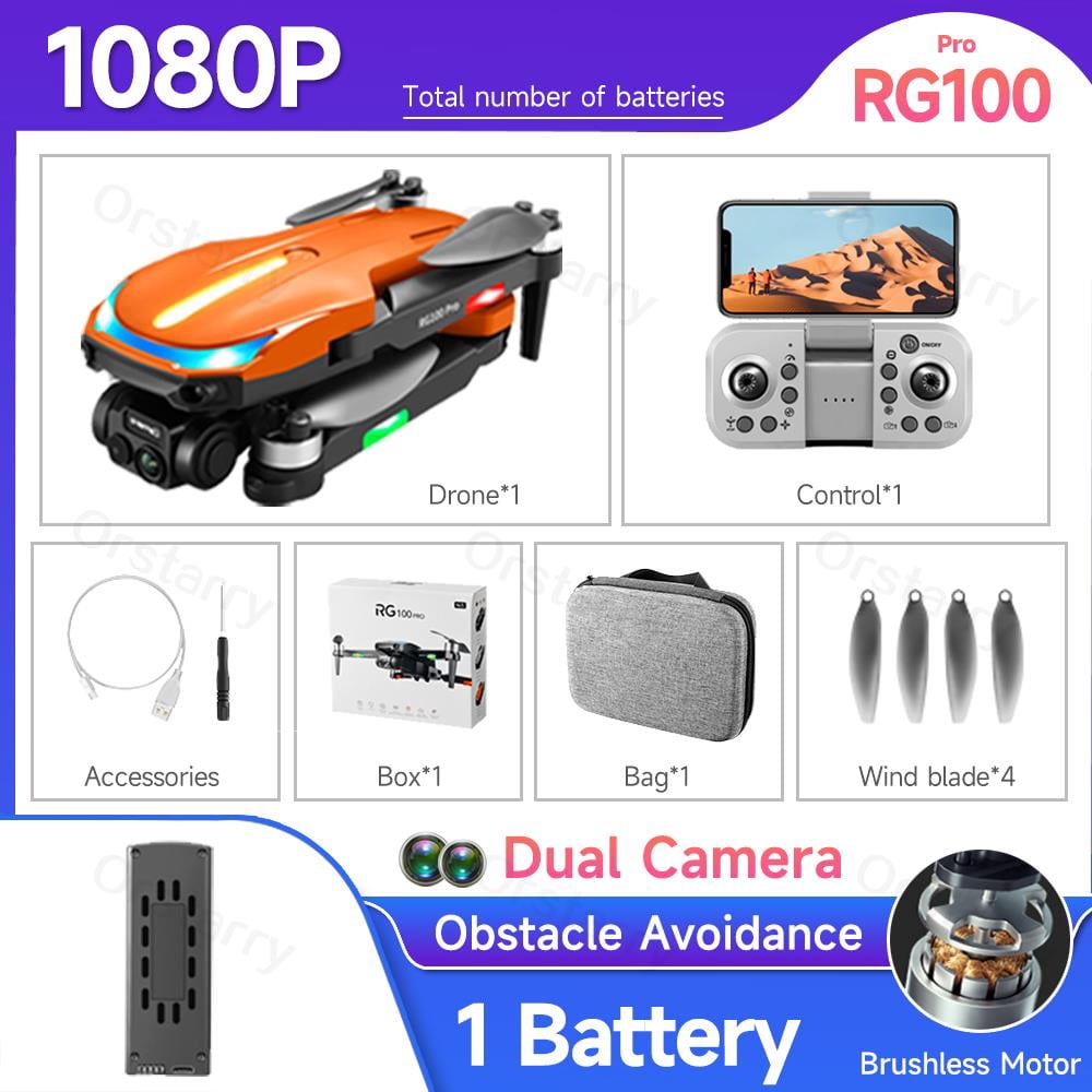 MINI Dron RG100 Pro 4K con Motor sin escobillas, cuadricóptero ...