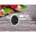 thumbnail image 2 of 1.50 Carat Oval Cut Black Diamond Moissanite Engagement Ring Wedding Anniversary Gift On 10k White Gold, 2 of 5