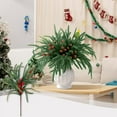thumbnail image 4 of HongHeng Clearance Under $2.00 1Pc Christmas Decorations Simulated Branches Simulated Pines Needles and Berries Suitable for Desktop Decoration, 4 of 6
