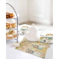 thumbnail image 4 of Spring Easter Kitchen Dish Towels for Drying Dishes Set of 2, Bunny Carrots Eggs Floral Botanical Yellow Waffle Weave Microfiber Hand Tea Bathroom Towels Quick Dry & Absorbent Towel 12x12, 4 of 7