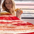 thumbnail image 3 of Yibo Food Bacon Blanket Flannel Soft and Comfortable Anti-static Bed Sofa Blanket, 3 of 7