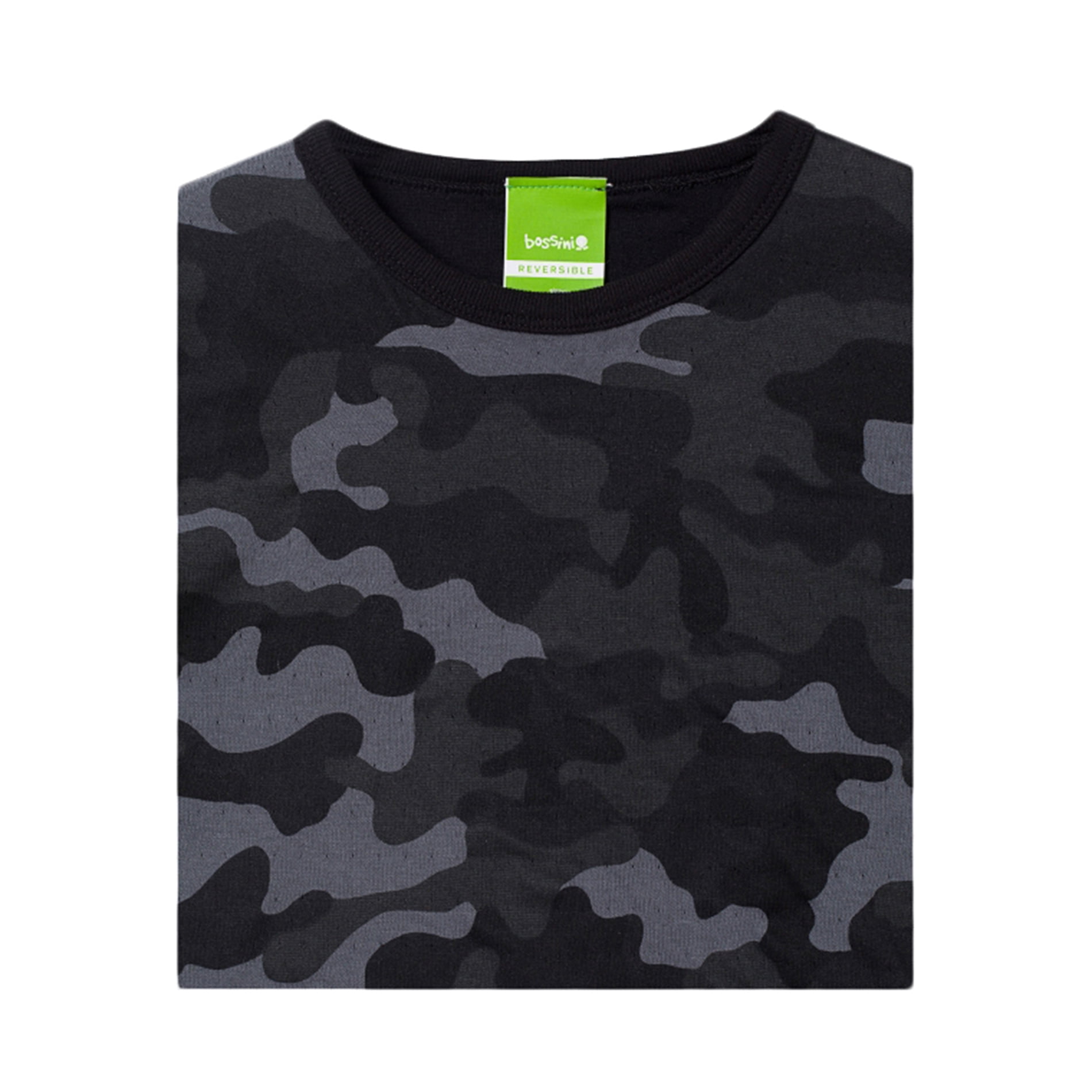 10 bossini Passionate SpreeBoys Short Sleeve Reversible Print Tee Black,US Size 3t