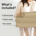 thumbnail image 2 of Hitime 4PC Bamboo Queen Sheet Set, Deep Pocket Fit 16", Breathable Super Soft Luxury Hotel Style Home Decor Queen Size Sheet Set, Gift for Women, Men - 2 Pillowcases, 1 Flat Sheet, 1 Fitted Sheet, 2 of 9