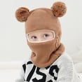 thumbnail image 3 of Conjunto de gorro de invierno ANGGREK bufanda gorro de punto orejeras forro grueso, 3 of 5
