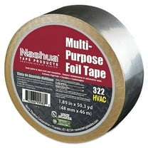 322 Multi-Purpose Plain Foil Tape, 2 In X 50 Yd, 5 Mil, Aluminum Silver | Bundle of 5 Rolls