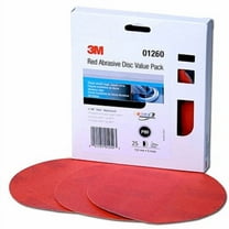 3M 01260, 80 Grit, 6 inch, Value Pack, DA, Stickit Red Sandpaper