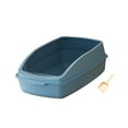thumbnail image 1 of Caja de arena para gatos jinwen orinal para mascotas grande con lado alto Azul, 1 of 8