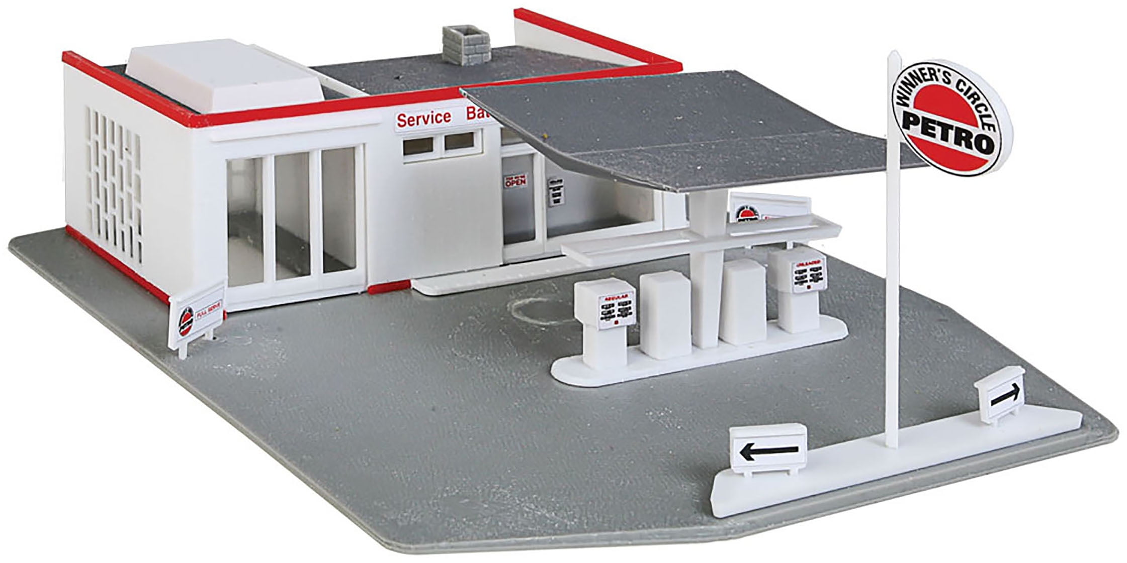 model train accessories HO Scale Detail Kits for Stores Gas Station