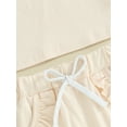 thumbnail image 6 of Infant Baby Girls Summer Shorts Set, Short Sleeve Crew Neck T-shirt with Elastic Waist Shorts Outfit, 6 of 8