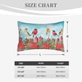 thumbnail image 6 of Bixox Winter Birds on the Fence Printed Pillow Protector,Super Soft Ideal for Home,Guests,Rentals - 14"x20", 6 of 8