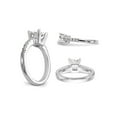 thumbnail image 5 of 1.20 Carat (Ctw VS2, D-E-F) Certified Princess Lab-Grown Diamond By-Pass Engagement Ring in 14K White Gold, 5 of 7