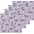 thumbnail image 2 of Purple Flowers Washcloth 12x12in Set, 4 Pack Absorbent Cotton Towel Square Kitchen Dishes Towels, Soft Cleaning Face Hand Towel Fast Drying, 2 of 7