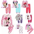 thumbnail image 2 of Conjuntos de pijamas de Minnie de Disney, ropa de dormir con estampado de dibujos animados, ropa de dormir para niños, pijamas para bebés, ropa para niñas pequeñas, 6T (120CM) Gao Jinjia LED, 2 of 2