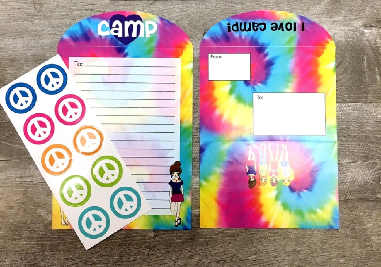 Gilbins Campers Collection Seal And Send Stationery For Camp With Flip