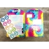 Gilbins Campers Collection Seal And Send Stationery For Camp With Flip Stickers(Tie Dye Girls Fold-over Stationery)