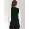 thumbnail image 3 of Chaleco de Estilo Retro de Terciopelo para Mujer con Cuello en V sin Mangas Vintage Racerback Steampunk Vest Verde oscuro XS, 3 of 6