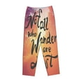 thumbnail image 4 of Xecao Not All Who Wander Are Lost Women's Straight Lounge Pajama Pants: The Epitome of Relaxed Sleepwear, 4 of 9
