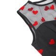 thumbnail image 6 of IBTOM CASTLE Women's 1950s Vintage Dress Short Sleeve Heart Print Mesh Retro Evening Prom Cocktail Party Swing A Line Dress XL Black - Red Heart, 6 of 8