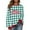 Green, variant on Womens Tops Plus Size Christmas Plaid Printed Long-sleeved Fleece Round-neck Vintage Letter Casual Sporty Sweatshirt Green M