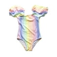 thumbnail image 2 of LYMAYTER 3-12Y Girls Ruffles Swimsuits for Kids Toddler Summer Floral Printing Bathing Suits Swimwear, 2 of 11