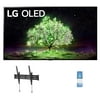LG OLED48A1PUA 48" A1 Series OLED 4K Smart Ultra HD TV with Walts TV Large/Extra Large Tilt Mount for 43"-90" Compatible TV's and Walts HDTV Screen Cleaner Kit (2021)