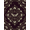 Purple Gold Ivory, Pattern 1, variant on Design&I 8'x10' Washable Area Rug Moth Wildlife Motif Frame Botanical Scroll Border Vintage Gothic Refined for Dining Room, Large Office, Lounge, Snag-Free