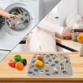 thumbnail image 3 of Yayeee Dish Drying Mat for Kitchen Counter 16" x 18" Microfiber Super Absorbent Coffee Decorative Pad, Gray Acorns Pattern, 3 of 9