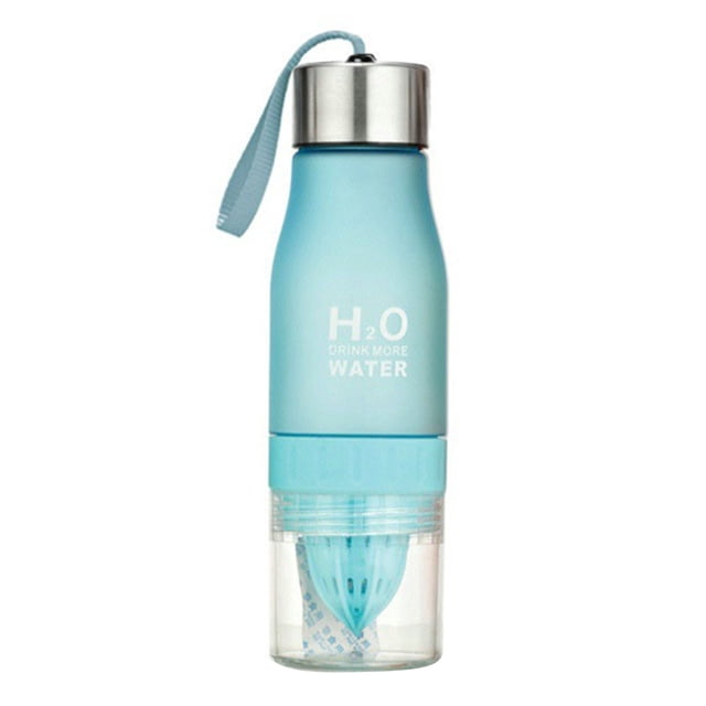 Wosthever Botella de agua de jugo de limón de 650ml Utensilios de cocina azul