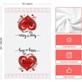 thumbnail image 6 of qefuia Pink Red Polka Dot Heart Love Valentine''s Kitchen Towels Dish Towels, 18x26 Inch Farmhouse Wedding Decoration Hand Towels Set of 2, 6 of 6