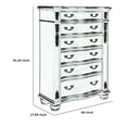 thumbnail image 5 of Six Drawer Wooden Chest with Antique Metal Handles and Bun Feet, Brown, 5 of 5