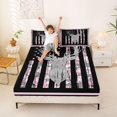 thumbnail image 3 of Manfei Hunting Deer Silhouette Queen Sheets, Camo American Flag Queen Sheet Sets, Light Pink, Pink Reversible 4 Pieces (1 Flat Sheet, 1 Fitted Sheet and 2 Pillowcases), 3 of 6